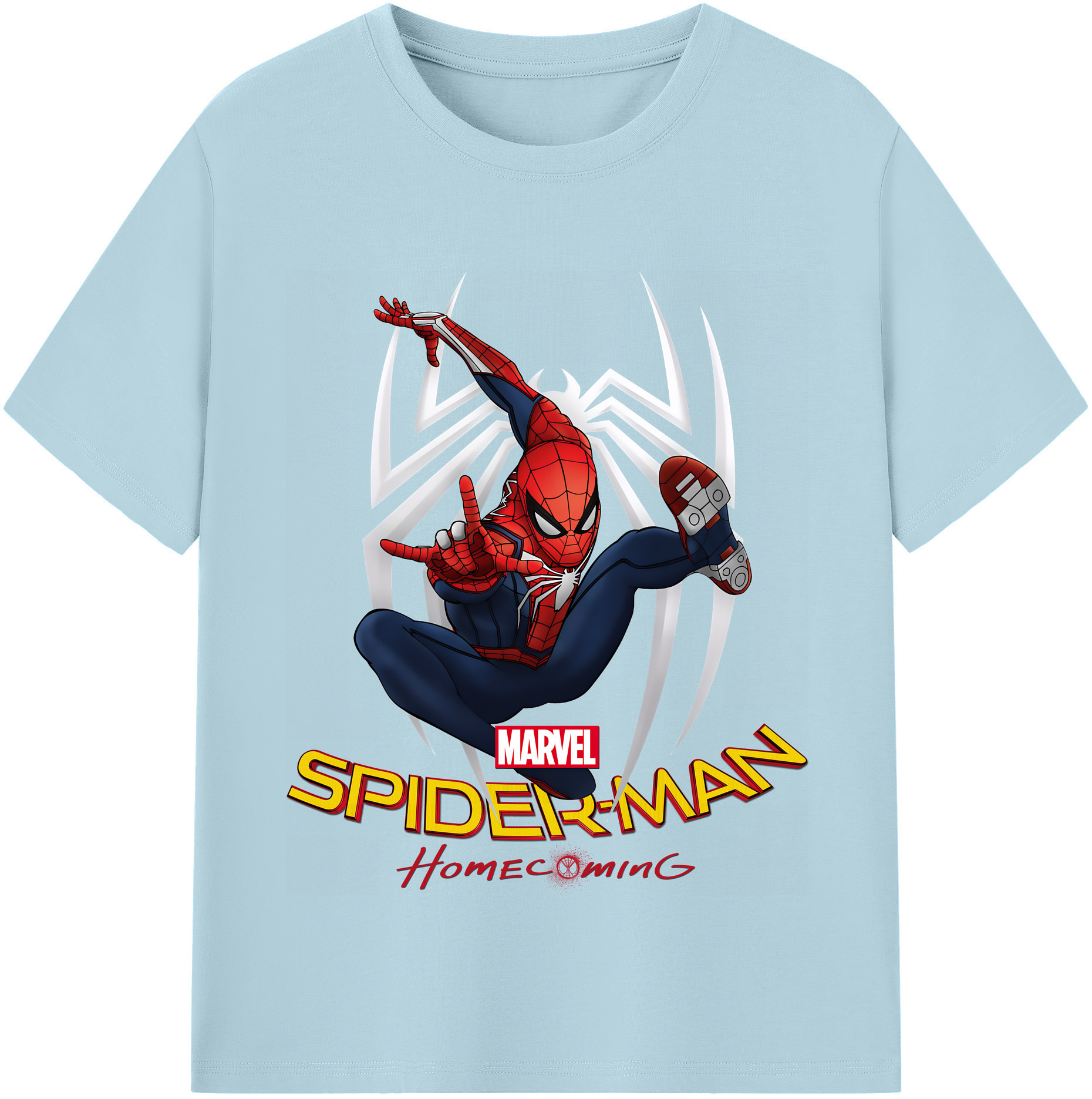 （画像用） Spider Man スパイダーマン 綿100％半袖Tシャツ（フロントプリント）